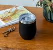 Rubber coated travel cup 350ml - Black