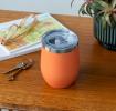 Rubber coated travel cup 350ml - Orange
