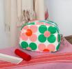 Makeup bag - Pink and green Daisy