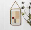 Rounded hanging brass frame 13x20cm