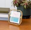 Rounded standing brass frame 10x10cm