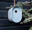 Oval bamboo fibre birdhouse - Blue