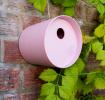 Round bamboo fibre birdhouse - Pink