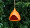 Bamboo fibre bird feeder - orange
