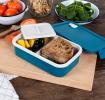 Double wall lunch box with divider - Blue