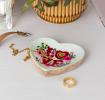 Wooden heart-shaped trinket dish - Love