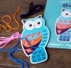 Learn to sew wooden hand-stitch set - Owl