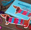 Learn to sew wooden hand-stitch set - Sausage Dog