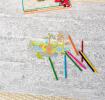 Large colouring poster with pencils - Baby Dinos