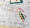Large colouring poster with pencils - On Our Street