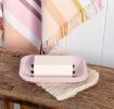 Two-part enamel soap dish - Pink