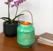 Enamel tealight lantern - Green