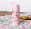 Stainless steel bottle with push button lid 500ml - Unicorn