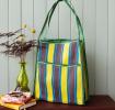 Recycled woven bag with side pocket 