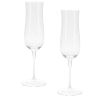 Etched star champagne glasses (set of 2) - Clear