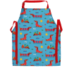 Wipeable cotton children's apron - Sunny Sausage Dog
