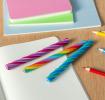 Twisted rainbow erasers (set of 3)
