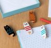 Mini wooden pegs (set of 4) - Cats