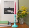 Enamel candlestick (19cm) - Aqua
