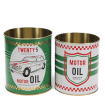 Storage tins (set of 2) - Motor Oil