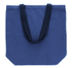 Two-tone cotton tote bag - Indigo blue