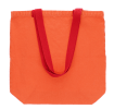 Two-tone cotton tote bag - Coral