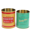 Medium storage tins (set of 2) - Vintage coffee