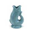 Petro blue fish vase