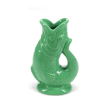 Green fish vase
