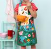 Wipeable cotton children's apron - Woodland