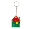 Stitch your own wooden keyring - House