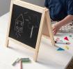 Tabletop blackboard and whiteboard easel set