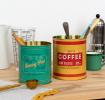 Medium storage tins (set of 2) - Vintage coffee