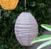 Outdoor solar pendant lantern - Mink grey