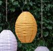 Outdoor solar pendant lantern - Mustard yellow
