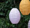 Outdoor solar pendant lantern - soft pink