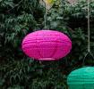 Outdoor solar UFO lantern - Fuchsia