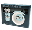 Children's melamine dinner set (5 pieces) - Sharks