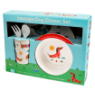 Children's melamine dinner set (5 pieces) - Sunny Sausage Dog