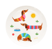 Children's melamine plate - Sunny Sausage Dog