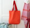  Two-tone cotton tote bag - coral