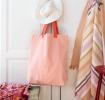 Two-tone cotton tote bag - Pink