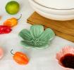 Ceramic flower dish 11cm - Green