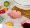 Ceramic flower dish 11cm - Pink