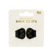 Mini hair claw clips (set of 2) - Black cats