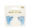 Mini hair claw clips (set of 2) - Dolphins