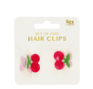 Mini hair claw clips (set of 2) - Cherries