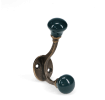 Ceramic double hook - Blue