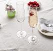 Etched star champagne glasses (set of 2) - Pink