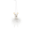 Felt mouse hanging decoration - White fluffy dress